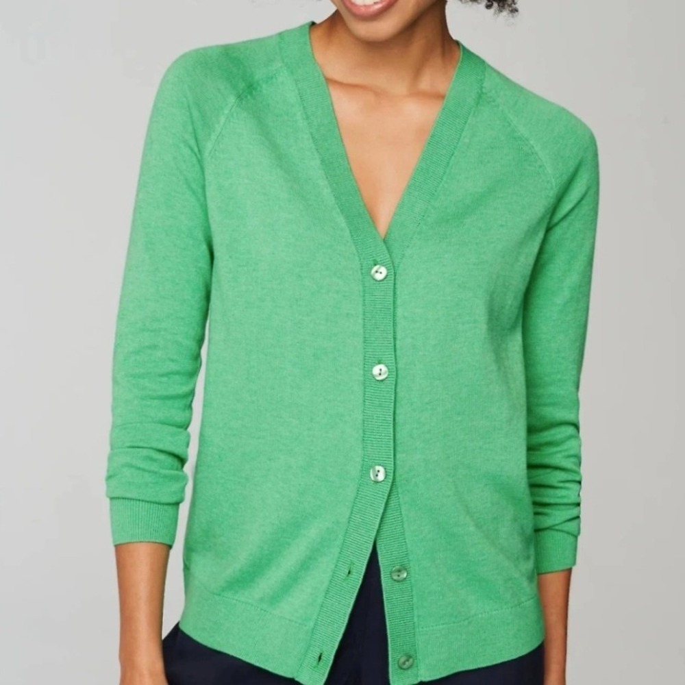 J. Jill Green V‑Neck Button Cardigan